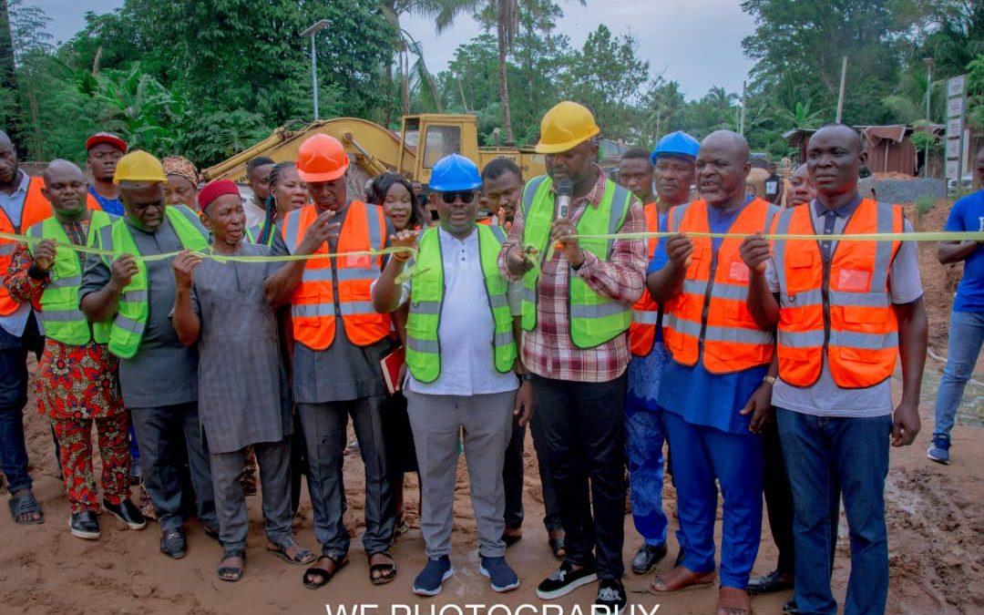 Rural Development: Ejim, Nkanu West Council Boss Flags-Off Construction of 3.7km Asphalt Road Project in Council Area